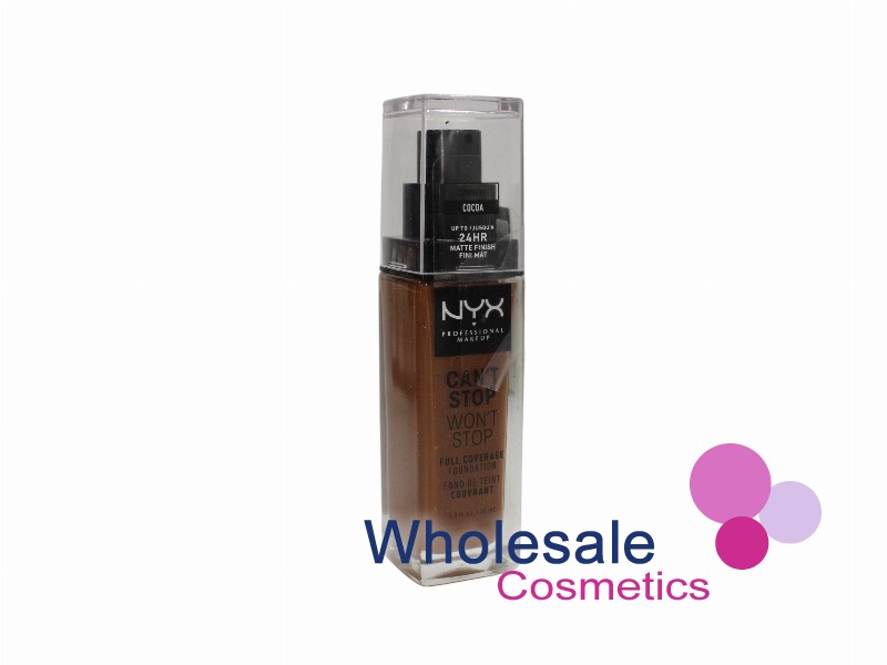6 x NYX Professional Can't Stop Won't Stop Foundation Full Coverage - 21 COCOA